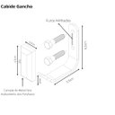 Ver imagem 4 de Gancho Cabide de Toalha para Banheiro Cromado e Gold Empire