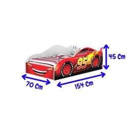 Mini Cama Carro Infantil Juvenil Velozes 95 Basoto Brasil - 3