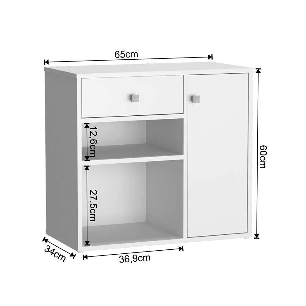 Armário Multiuso com Porta e Gaveta Ravena Nova Mobile - 6