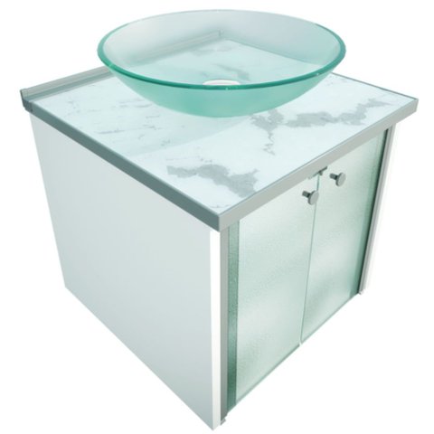Gabinete para Banheiro Fênix Compact 42cm - 10162 - Cris Metal Gabinete para Banheiro Cris Fênix com