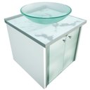 Ver imagem 1 de Gabinete para Banheiro Fênix Compact 42cm - 10162 - Cris Metal Gabinete para Banheiro Cris Fênix com