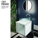 Ver imagem 2 de Gabinete para Banheiro Fênix Compact 42cm - 10162 - Cris Metal Gabinete para Banheiro Cris Fênix com