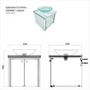 Ver imagem 3 de Gabinete para Banheiro Fênix Compact 42cm - 10162 - Cris Metal Gabinete para Banheiro Cris Fênix com
