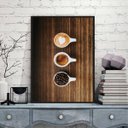 Ver imagem 2 de Quadro Rústico Xícaras Com Café 24x18cm - com vidro:Madeira preta