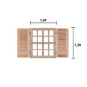 Ver imagem 2 de Janela de Madeira Guilhotina 140x120cm 4 Folhas Rodam