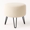 Ver imagem 1 de Puff Redondo 40cm Yuna Bouclé Off White - Sallar Home