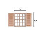 Ver imagem 2 de Janela de Madeira Guilhotina 120x120cm 4 Folhas Rodam