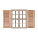 Ver imagem 1 de Janela de Madeira Guilhotina 120x120cm 4 Folhas Rodam