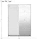 Ver imagem 7 de Guarda Roupa Casal Riva 2 Portas Deslizantes Flex Branco com Espelho - Demóbilez