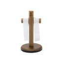 Ver imagem 3 de Crucifixo Cruz de Mesa e Parede Jesus Ressuscitado Madeira 13 Cm