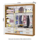 Ver imagem 4 de Guarda-Roupa 6 Portas 4 Gavetas Infantil Perola Off White/Cinamomo