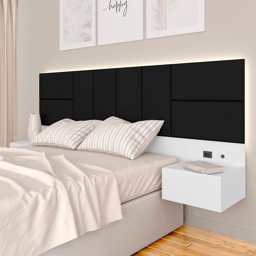 Cabeceira Suspensa Cama Casal com Led Malibu - M. Arapongas é boa?