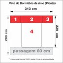 Ver imagem 6 de Dormitório Queen Size sem Cama 1223s Castanho