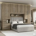 Ver imagem 1 de Dormitório Queen Size sem Cama 1223s Castanho