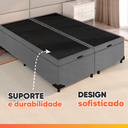 Ver imagem 5 de Cama Box com Baú King 1,93m Prince Suede Cinza