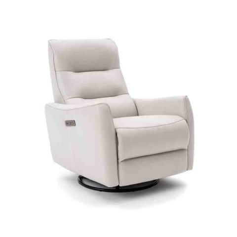 Poltrona em Couro Havana Off White Minuano