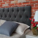 Ver imagem 1 de Cabeceira Solteiro Capitonê Luna Suede Liso Cinza 90 X 60 RBL