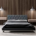 Ver imagem 4 de Cabeceira Solteiro Capitonê Luna Suede Liso Cinza 90 X 60 RBL