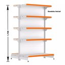 Ver imagem 2 de Gondola Centro 170 Fit Ate 8 Metros 1 Ponta Branco 85b Pe Laranja