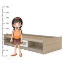 Ver imagem 4 de Cama Solteiro Porta de Correr 3D 3 Nichos MDP Fox