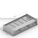 Ver imagem 3 de Cama Solteiro Porta de Correr 3D 3 Nichos MDP Fox