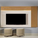 Ver imagem 1 de Painel para Tv até 75 Polegadas Valencia com Led Horizontal Tauari/off White - Mavaular