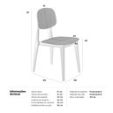 Ver imagem 2 de Kit 4 cadeiras de jantar cozinha tela retrô Joana Nude Bege