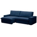 Ver imagem 2 de Sofá Retrátil Reclinável para Sala 3 Lugares 250cm Varsov F04 Veludo Azul - Lyam Decor
