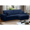 Ver imagem 1 de Sofá Retrátil Reclinável para Sala 3 Lugares 250cm Varsov F04 Veludo Azul - Lyam Decor