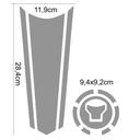 Ver imagem 2 de Adesivo Faixa Gravata Tanque E Bocal Moto Resinado FAN 160 Teu Adesivo Adesivo Faixa Gravata Tanque 