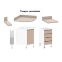 Ver imagem 4 de Gabinete Balcão Armário Banheiro Suprema Canto c/ Gaveteiro - Branco e Connect - Luciane M01