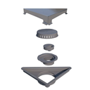 Ver imagem 2 de Ralo Linear Vertex Triangular Tampa Inox Escovado