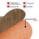 Ver imagem 7 de Kit Mesa de Canto para Sala Canadá com Base Clássica Curva Castanho - Arkell