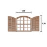 Janela de Madeira Guilhotina 100x120cm 4 Folhas Rodam  - 3