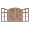 Janela de Madeira de Abrir 140x120cm 4 Folhas Rodam  - 1