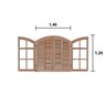Janela de Madeira de Abrir 140x120cm 4 Folhas Rodam  - 2