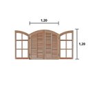 Ver imagem 2 de Janela de Madeira de Abrir 120x120cm 4 Folhas Rodam 