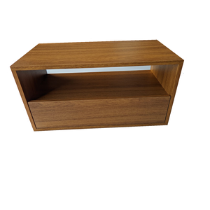 1 Mesa de Cabeceira com 1 Gaveta Cor Freijó 40x30x30 100% Mdf