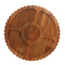 Ver imagem 5 de Petisqueira de Madeira Teca C/bowl de Cristal 28x6cm
