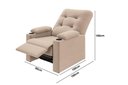 Ver imagem 2 de Poltrona Columbia Retrátil e Reclinável Porta Copos Suede Capuccino - Xflex Sofás
