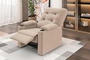 Ver imagem 1 de Poltrona Columbia Retrátil e Reclinável Porta Copos Suede Capuccino - Xflex Sofás