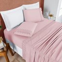 Ver imagem 3 de Jogo Cama Solteiro Cherry Bordado Inglês 3 Pçs Rosa