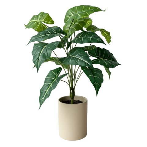 6 Plantas Artificiais Filodendro Silicone 55cm Decoração Elegante para Sala e Hall