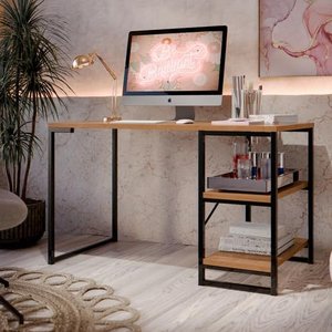 Mesa de Escritório com Prateleira 120x50cm