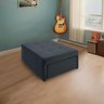 4 em 1 Poltrona, Puff, Chaise e Cama Ares Preta Estofama - 4