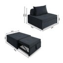 Ver imagem 6 de 4 em 1 Poltrona, Puff, Chaise e Cama Ares Preta Estofama