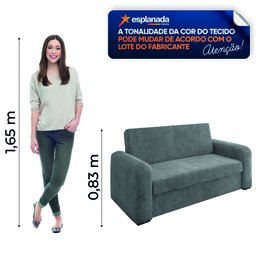 Sofá Cama Beny Versátil 2 Lugares em Veludo Selmer - 5
