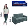 Sofá Cama Beny Versátil 2 Lugares em Veludo Selmer - 5