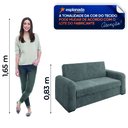 Ver imagem 5 de Sofá Cama Beny Versátil 2 Lugares em Veludo Selmer