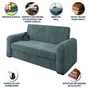 Ver imagem 4 de Sofá Cama Beny Versátil 2 Lugares em Veludo Selmer